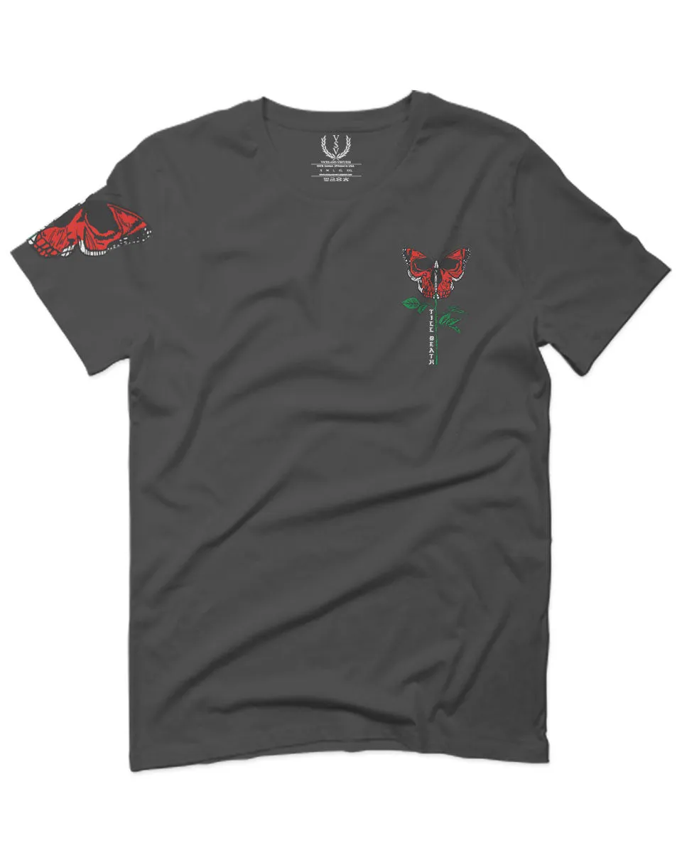Graphic Cool Till Death Flower Skull Primitives Butterfly Vibes Floral For men T Shirt