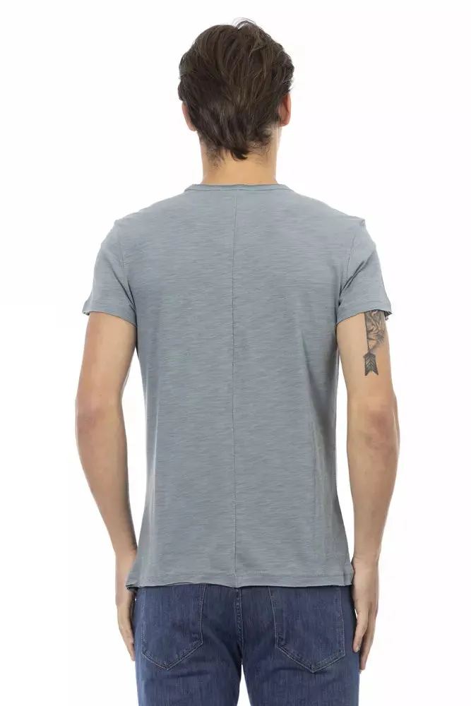 Gray Cotton Men's T-Shirt