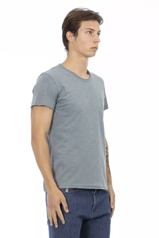 Gray Cotton Men's T-Shirt