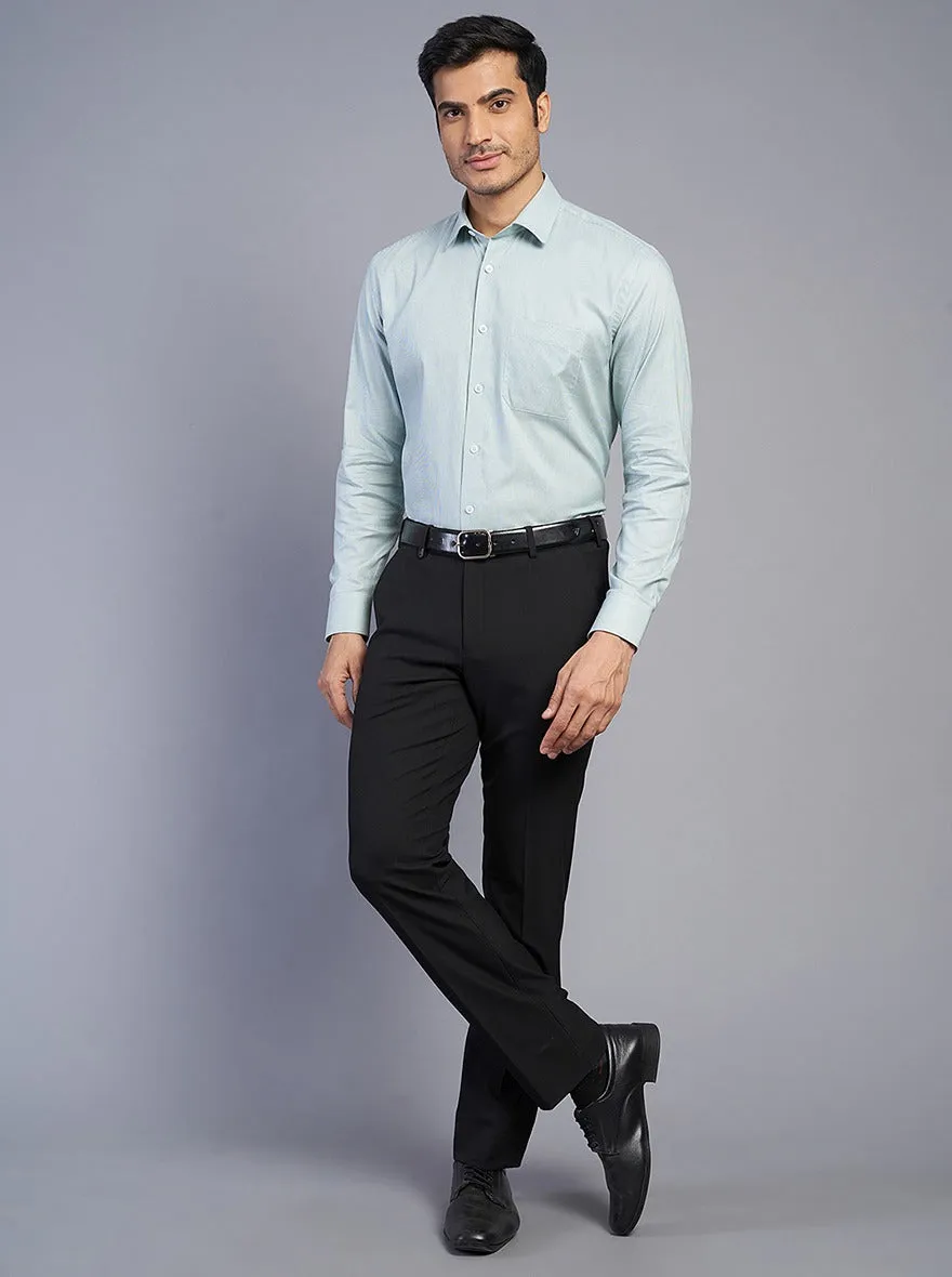 Green Solid Regular Fit Formal Shirt | JadeBlue