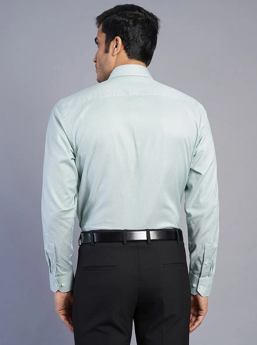 Green Solid Regular Fit Formal Shirt | JadeBlue