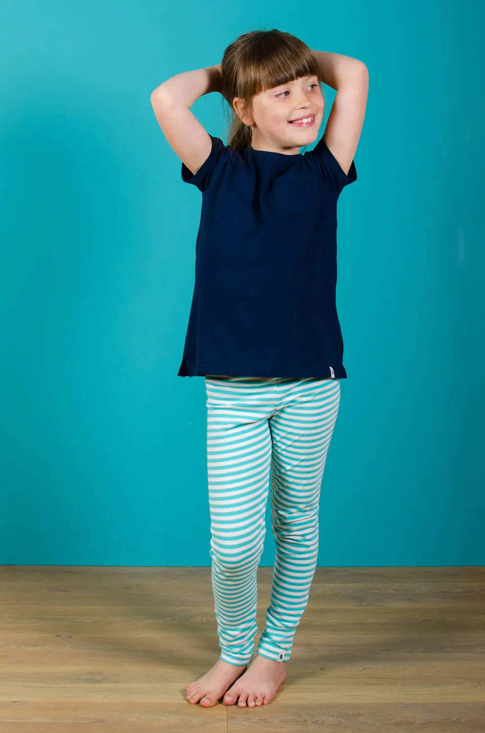 Green Stripe Leggings