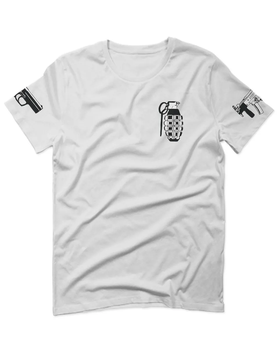 Grenade Guns Second Amendment American Rights Weapons For men T Shirt