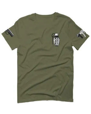 Grenade Guns Second Amendment American Rights Weapons For men T Shirt