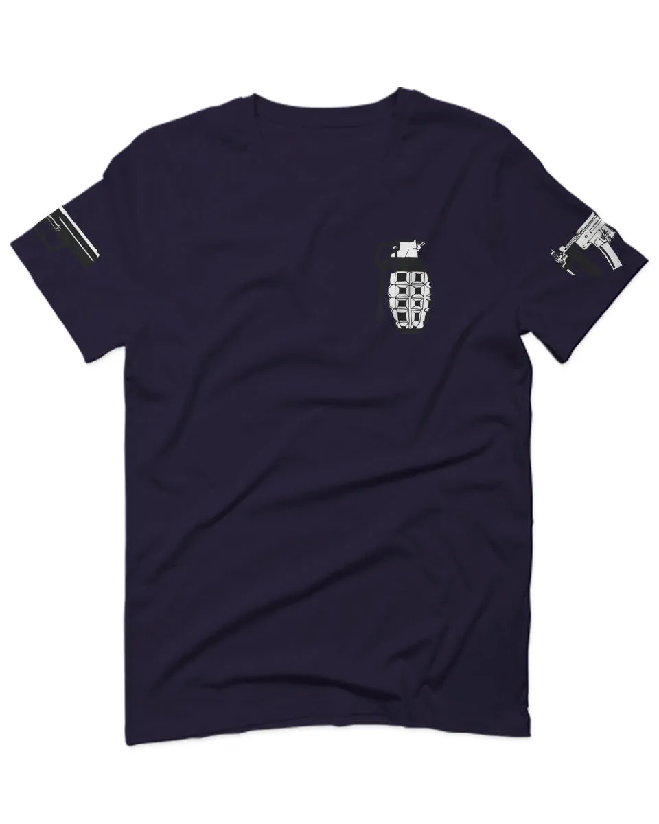 Grenade Guns Second Amendment American Rights Weapons For men T Shirt