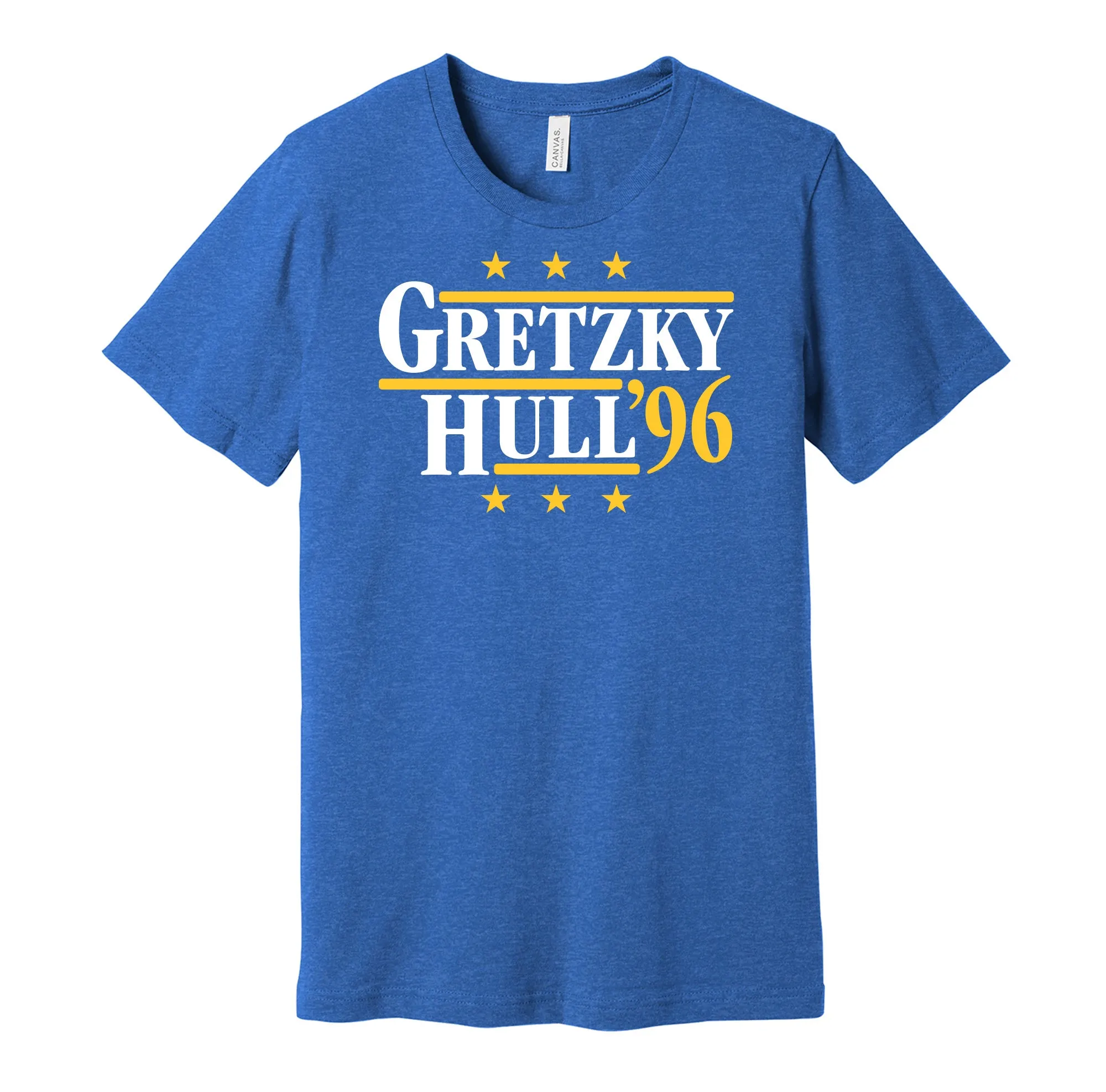 Gretzky & Hull '96 - St Louis Hockey Legends Political Campaign Parody T-Shirt - Hyper Than Hype Shirts