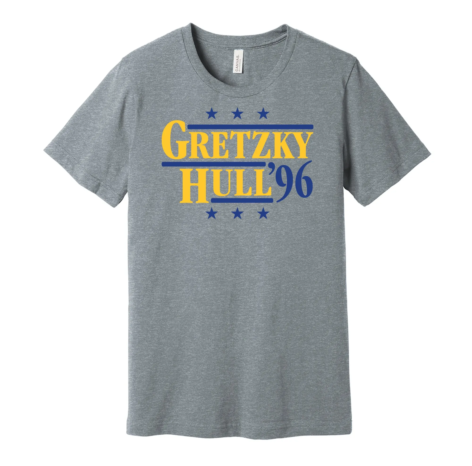 Gretzky & Hull '96 - St Louis Hockey Legends Political Campaign Parody T-Shirt - Hyper Than Hype Shirts