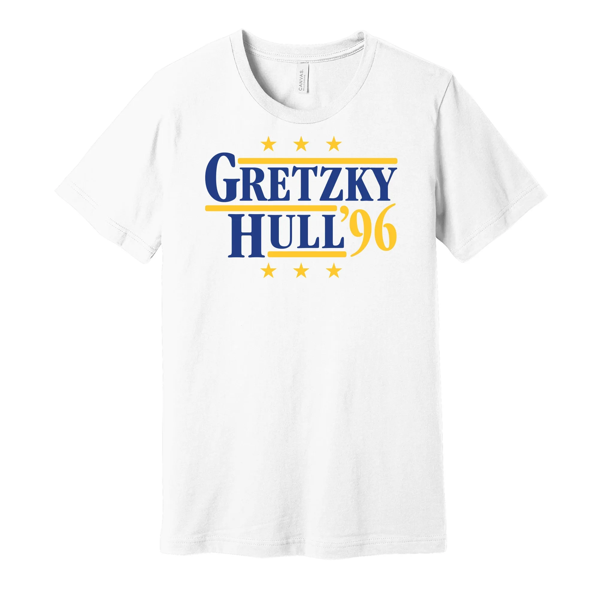 Gretzky & Hull '96 - St Louis Hockey Legends Political Campaign Parody T-Shirt - Hyper Than Hype Shirts