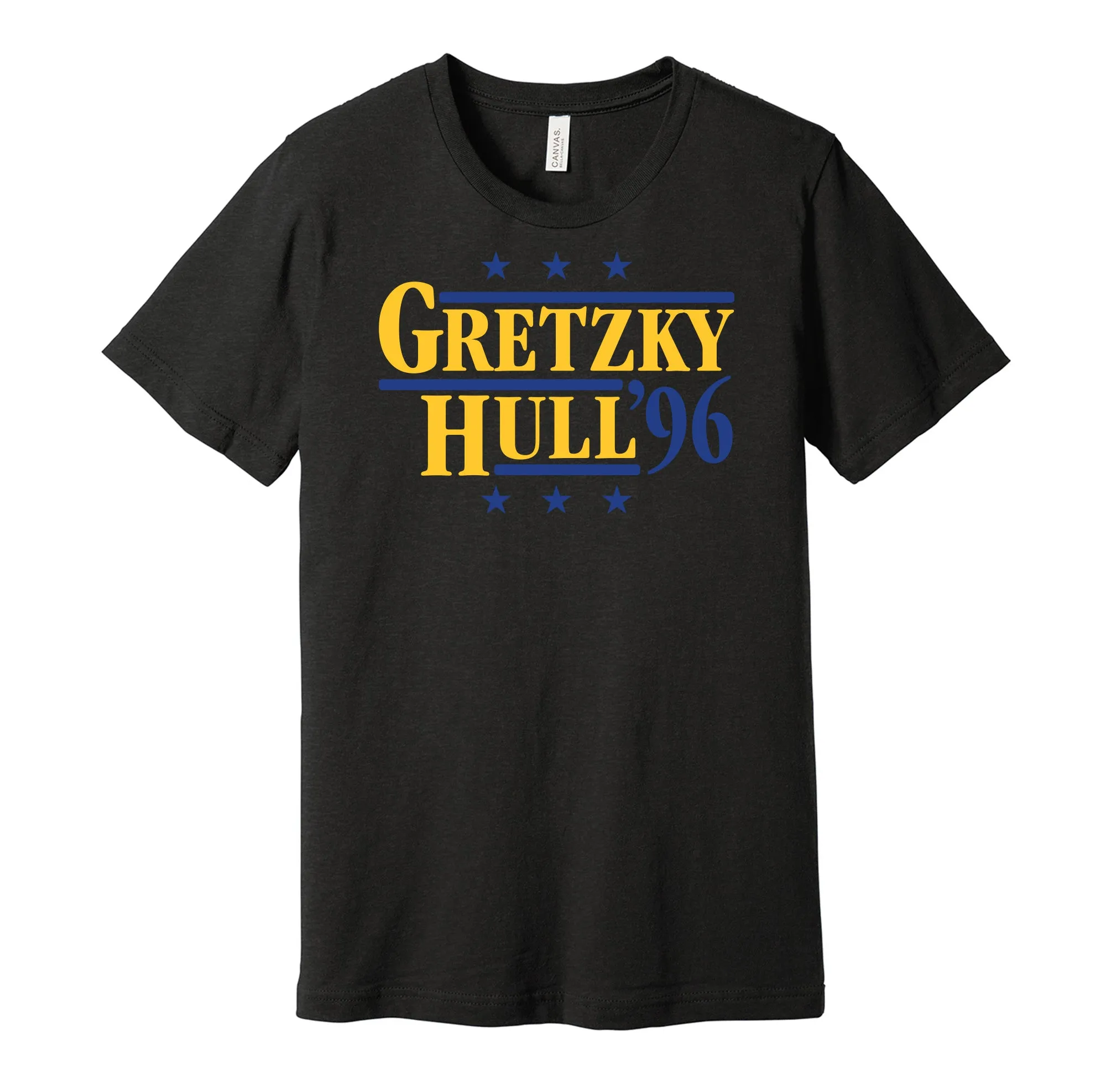 Gretzky & Hull '96 - St Louis Hockey Legends Political Campaign Parody T-Shirt - Hyper Than Hype Shirts