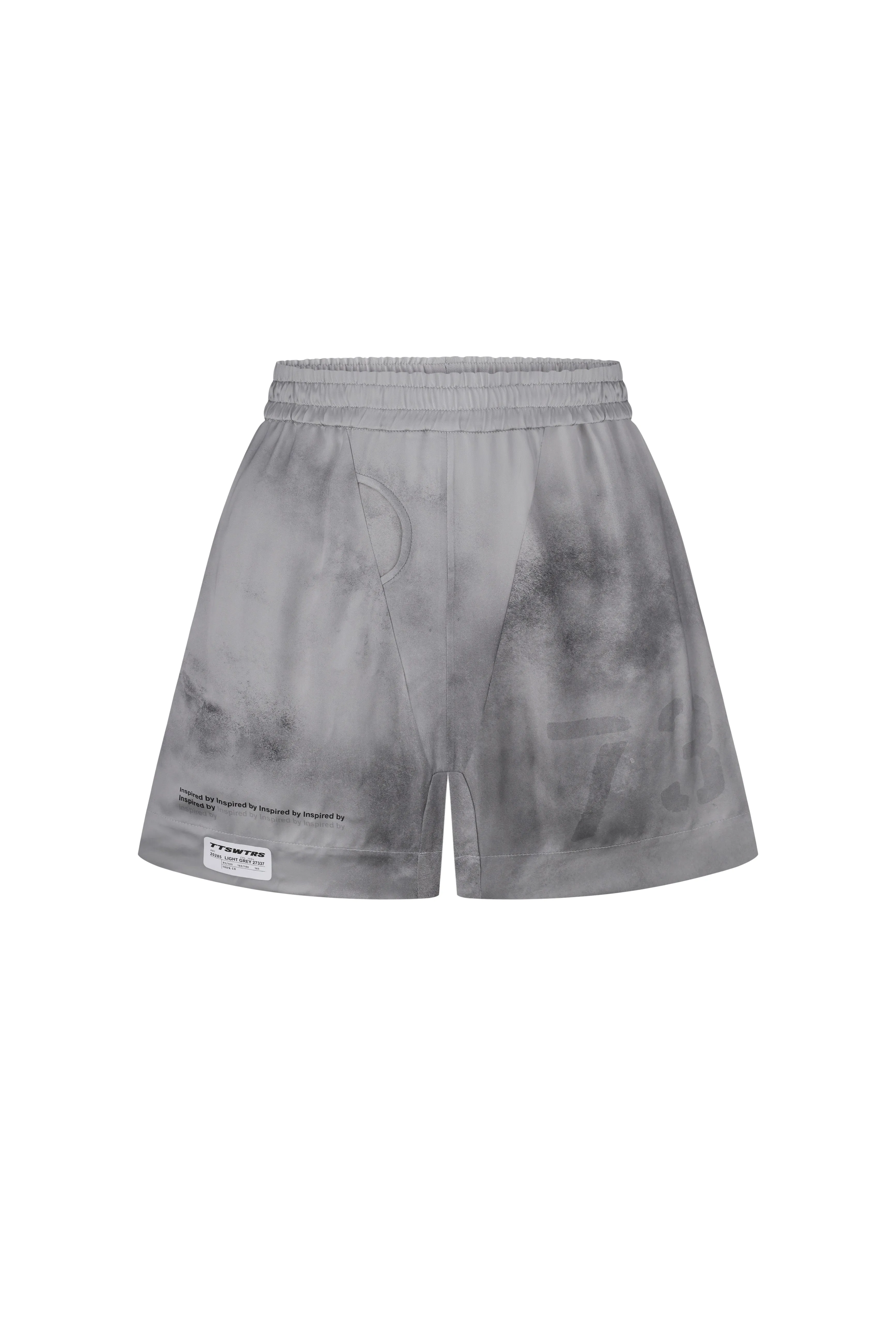 Grey Silk Shorts