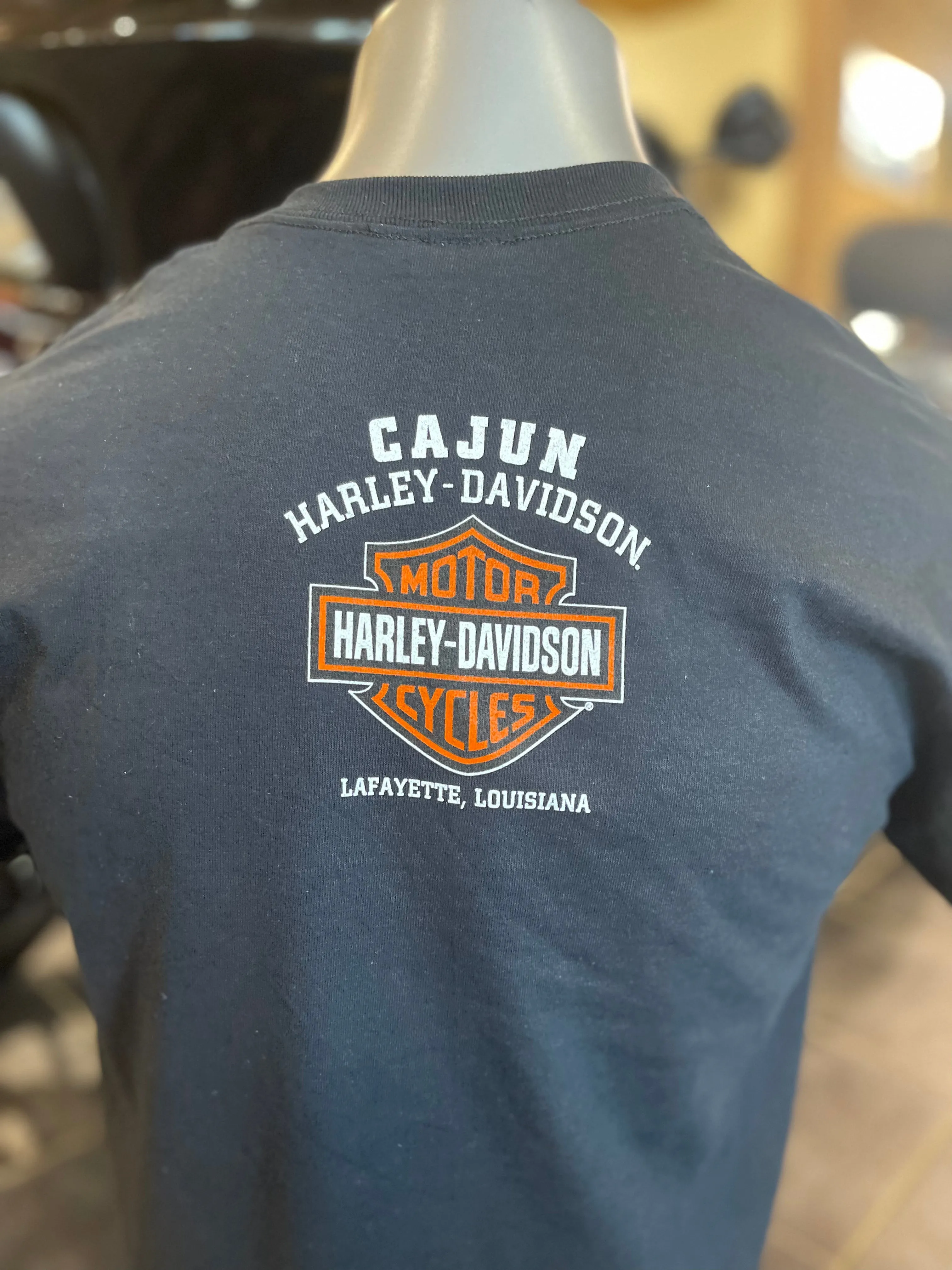 H-D PINUP BLACK Cajun Harley-Davidson  Short Sleeve T-Shirt