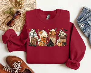 Halloween Coffee Sweater - 9-11 Years