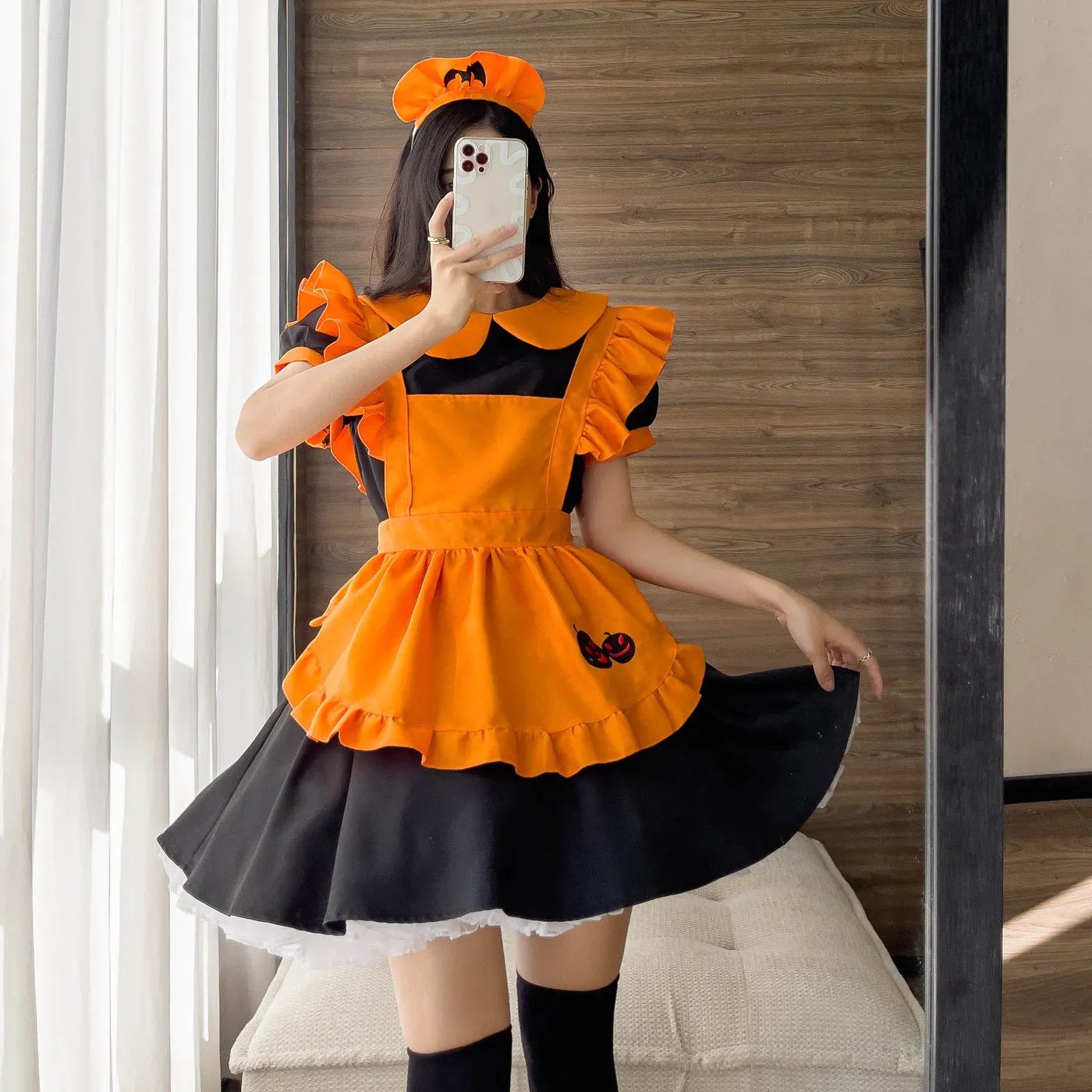 Halloween Pumpkin Maid Dress yc24787