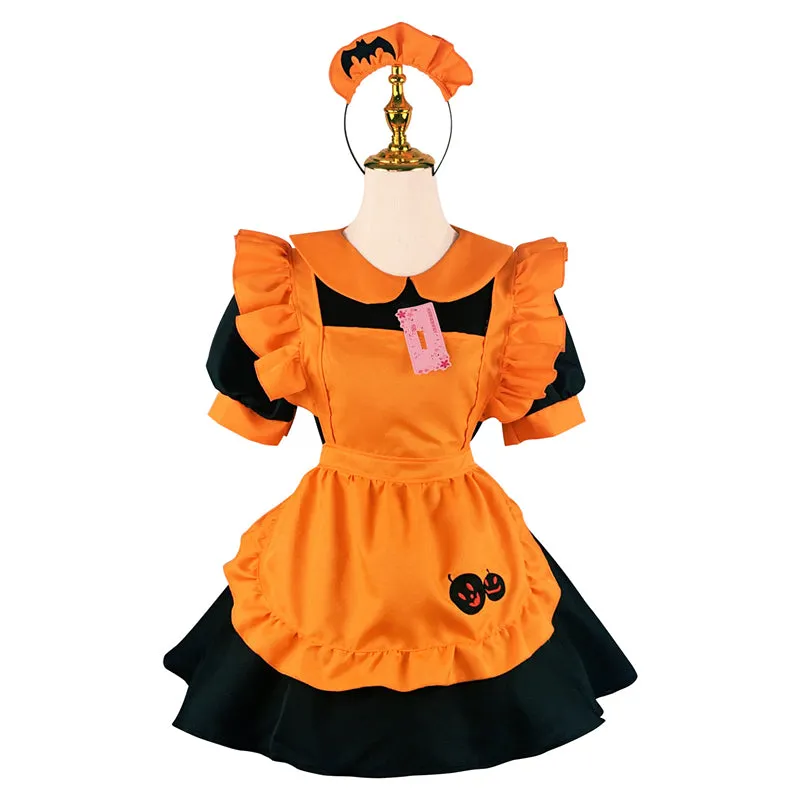 Halloween Pumpkin Maid Dress yc24787
