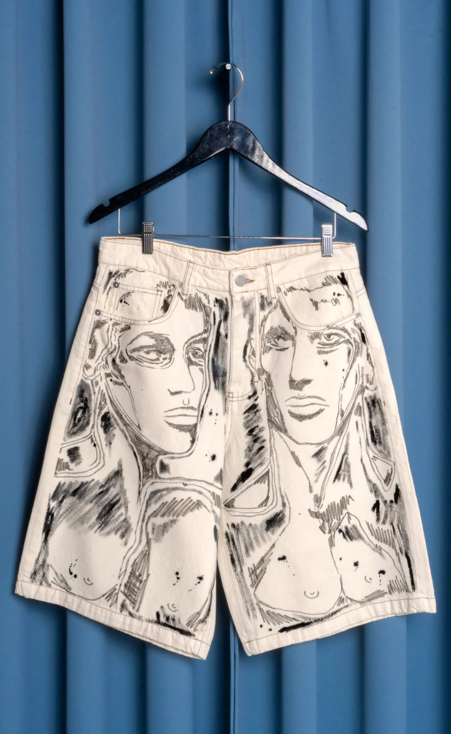 Hand Painted 'California Boys' Shorts - 32 Waist