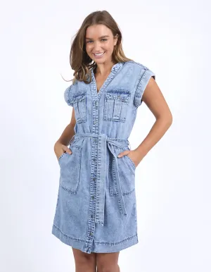 HARLOW DENIM DRESS || LIGHT BLUE