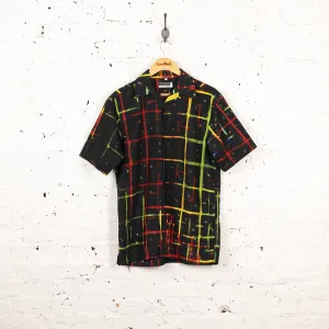 Headlock Vintage Abstract Pattern Shirt  - Black - S