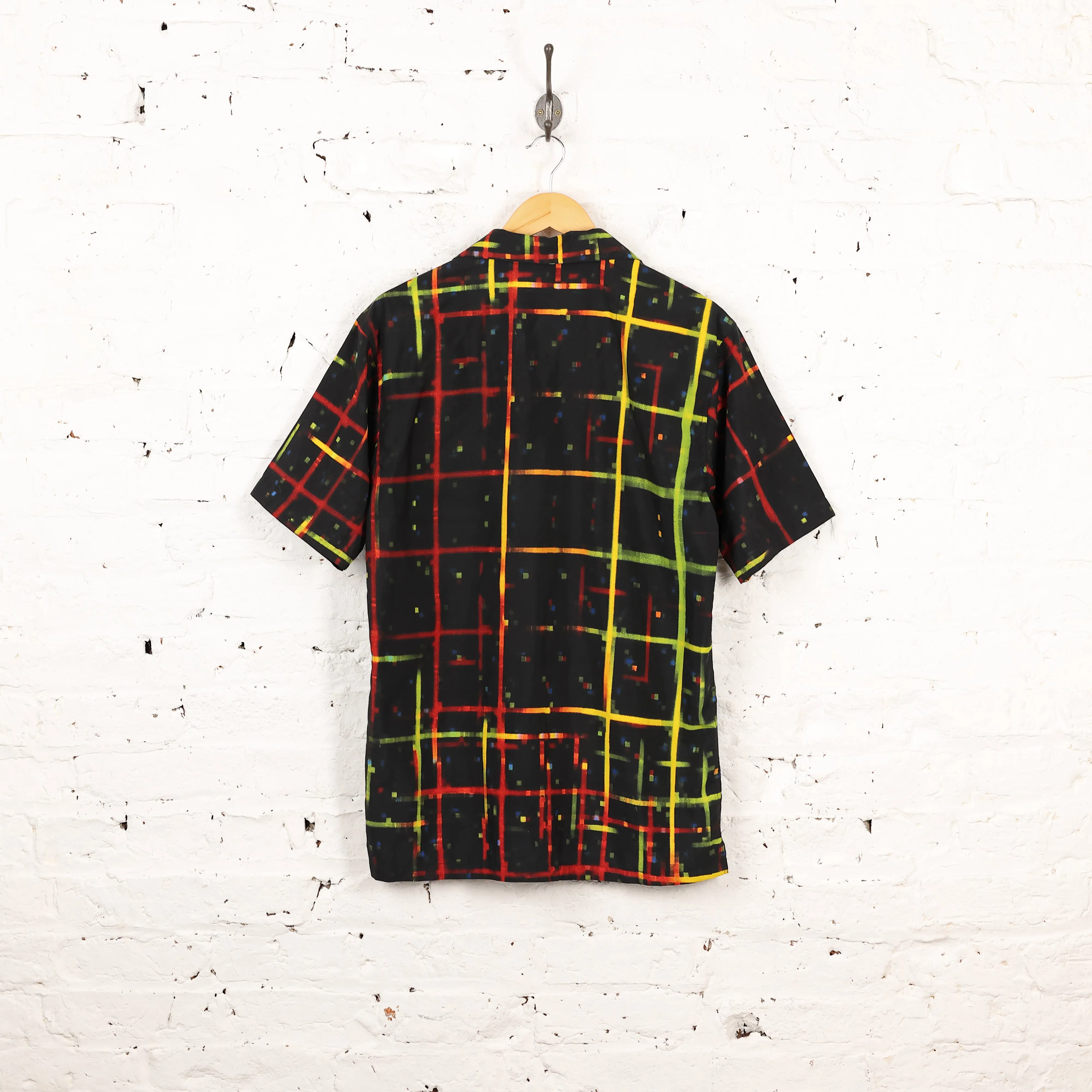 Headlock Vintage Abstract Pattern Shirt  - Black - S