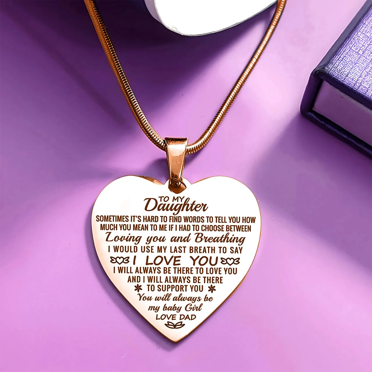 Heart Necklace - I Love You