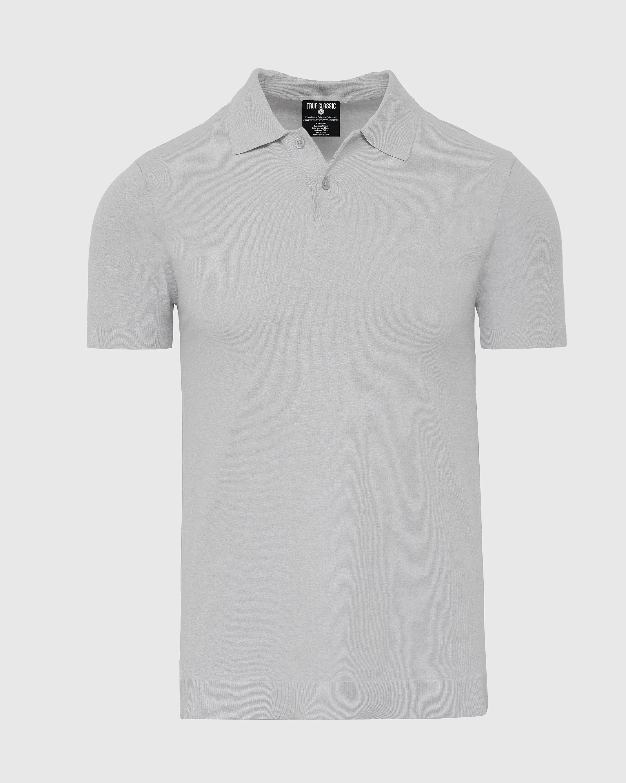 Heather Gray Short Sleeve Sweater Polo 2.0