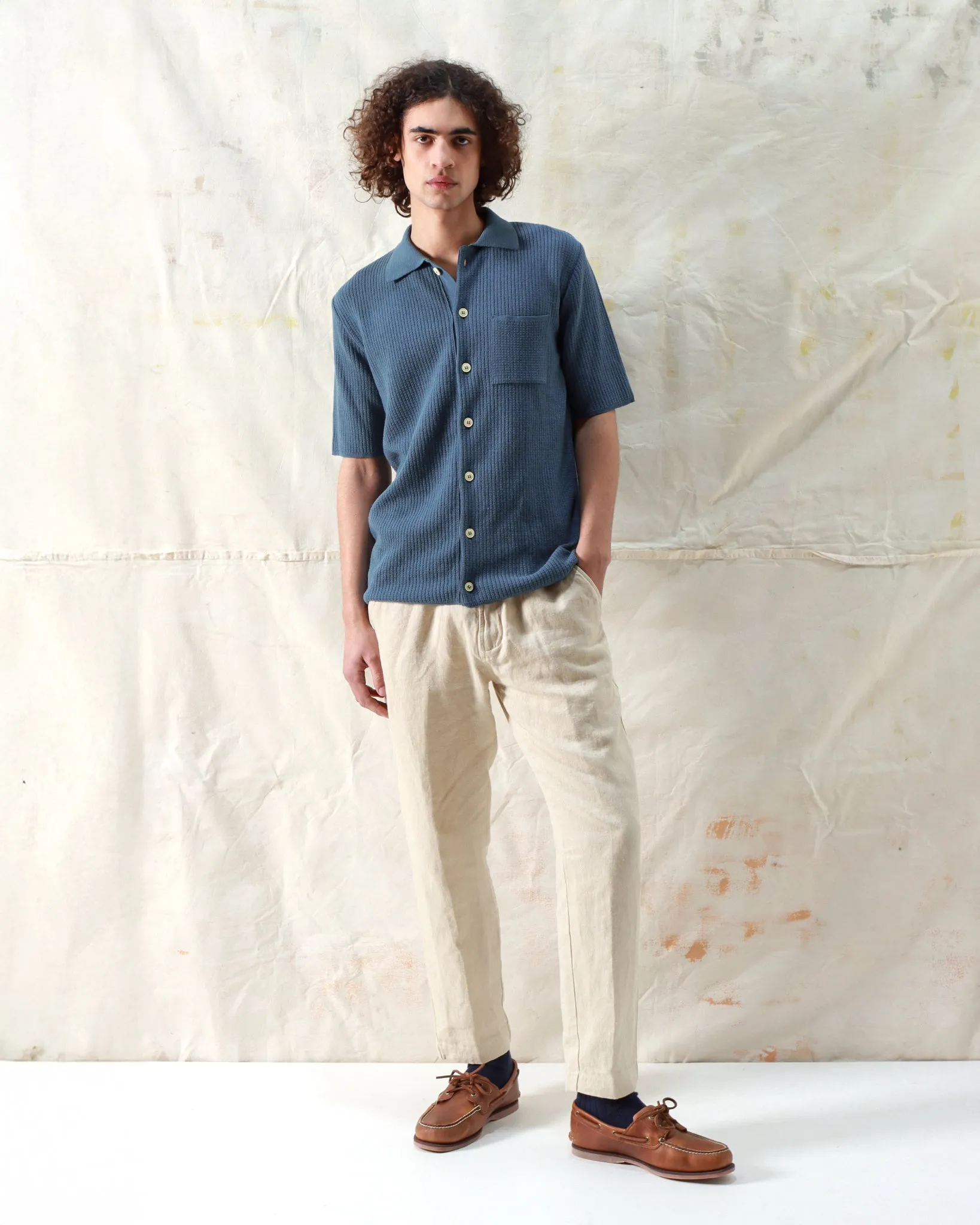 Heitor Knit Shirt - Aegean Blue