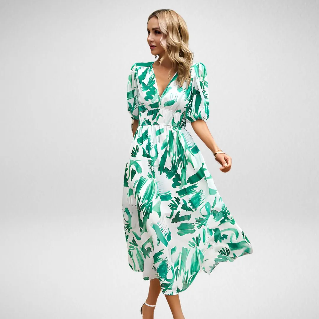 Helen – Elegant V-neck Women's Dress
