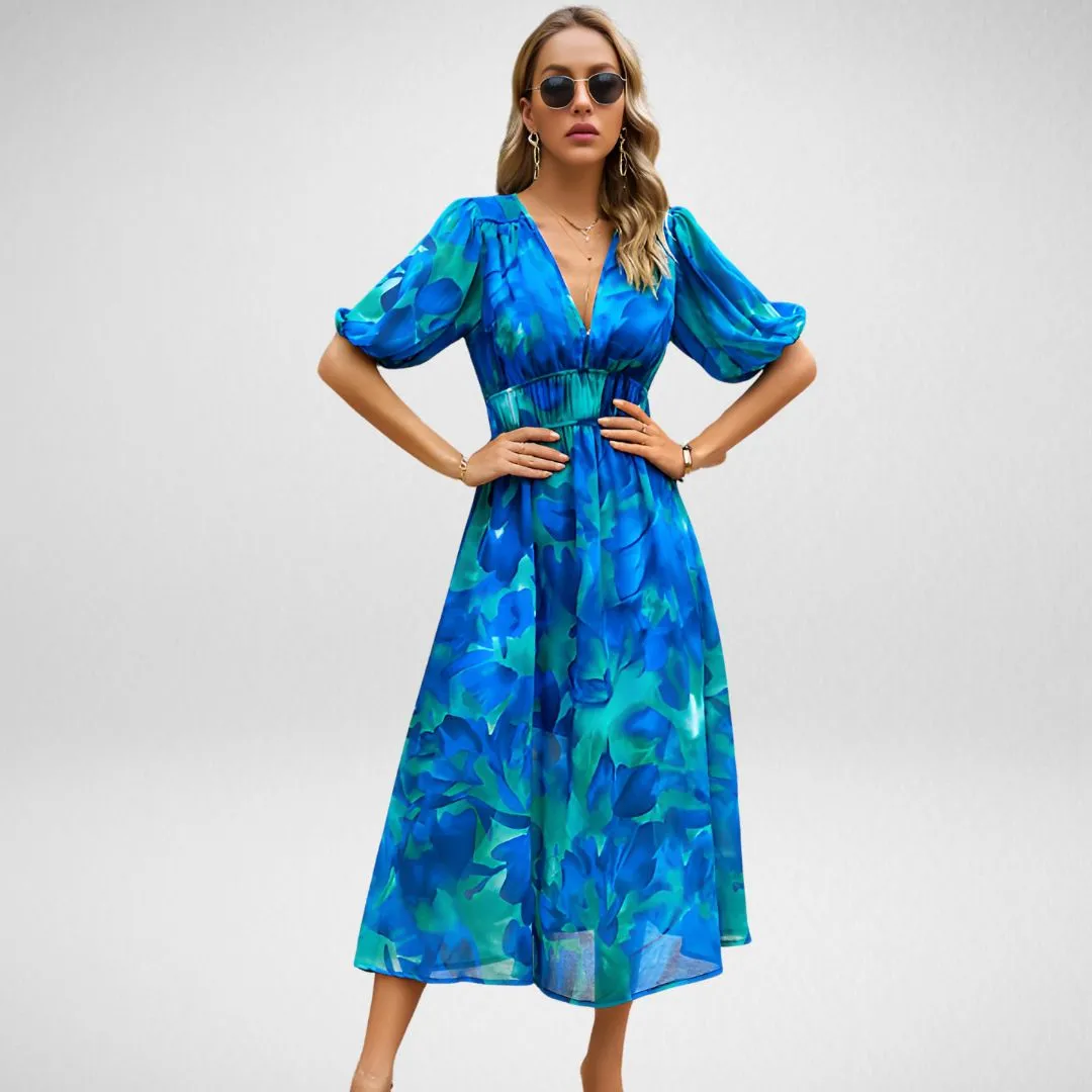 Helen – Elegant V-neck Women's Dress