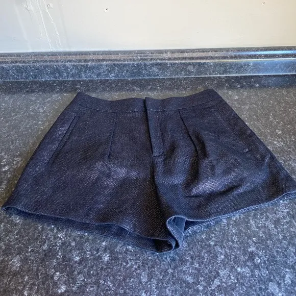 Helmut Lang Shorts Shy Black Metallic Shorts .