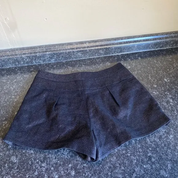 Helmut Lang Shorts Shy Black Metallic Shorts .