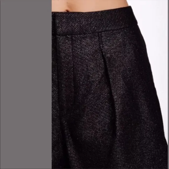 Helmut Lang Shorts Shy Black Metallic Shorts .