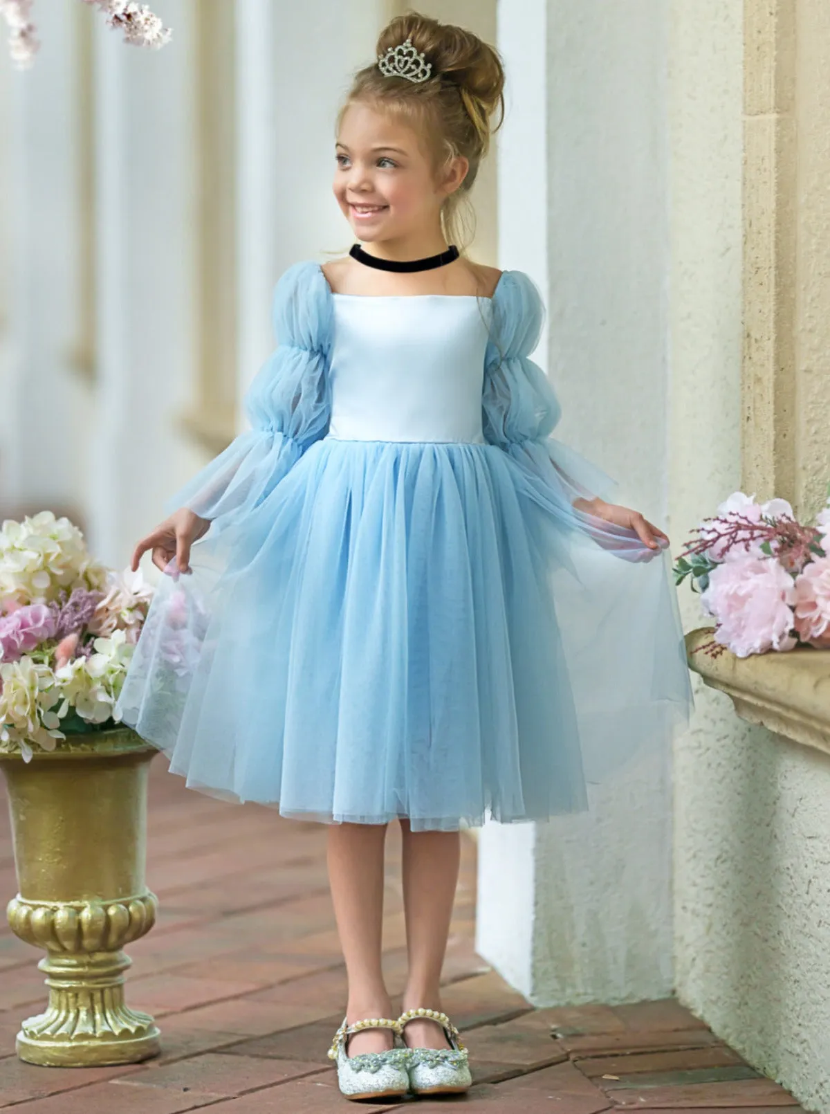 Here To Impress Storybook Princess Inspired Statement Sleeve Tulle Dress