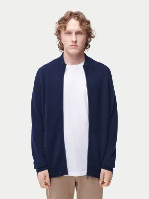 High Neck Full-Zip Cashmere Cardigan
