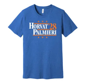 Horvat & Palmieri '28 - New York Hockey Political Campaign Parody T-Shirt - Hyper Than Hype Shirts