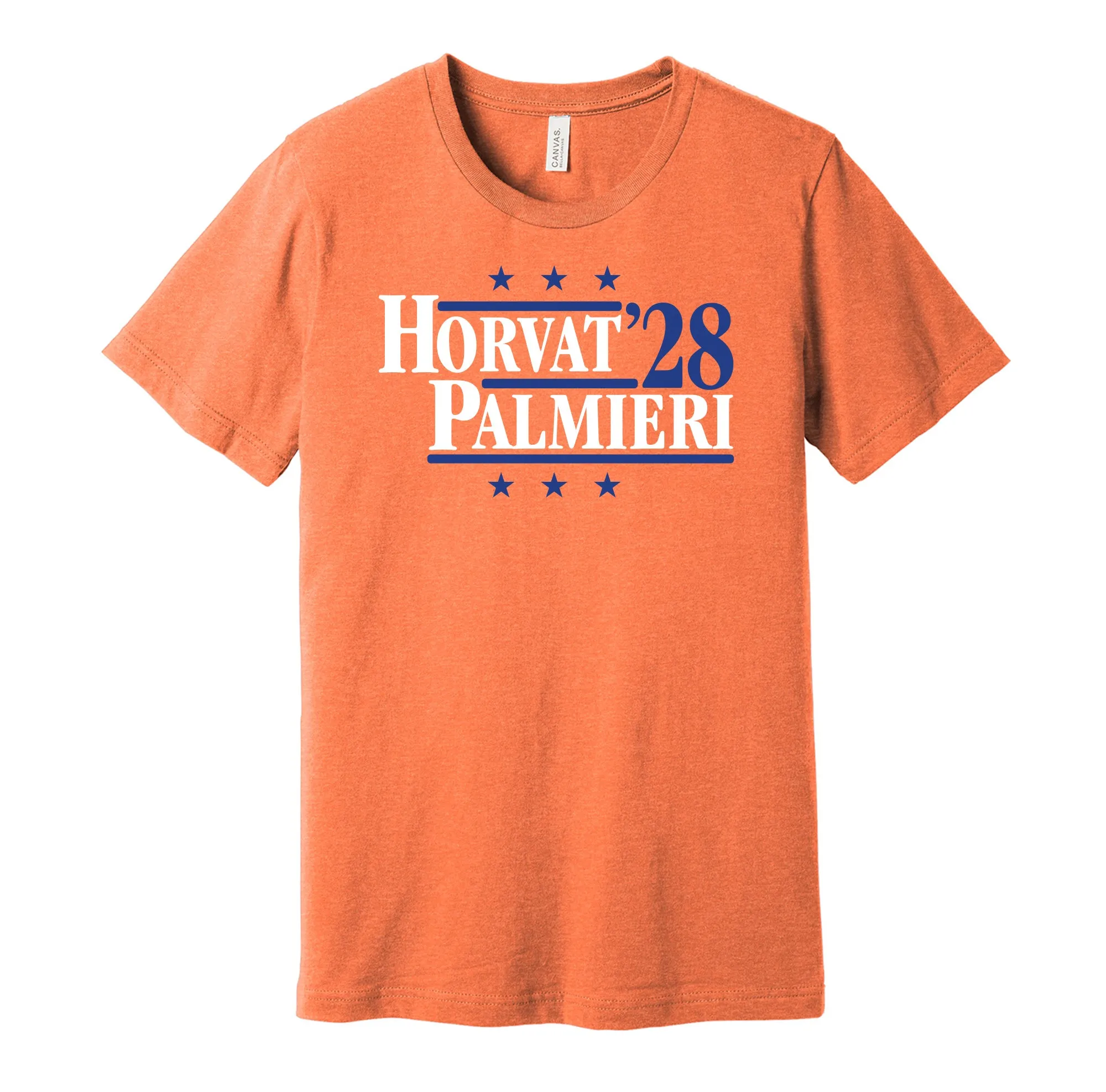 Horvat & Palmieri '28 - New York Hockey Political Campaign Parody T-Shirt - Hyper Than Hype Shirts