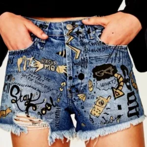💥HOT ITEM💥 Graffiti High Waist Shorts
