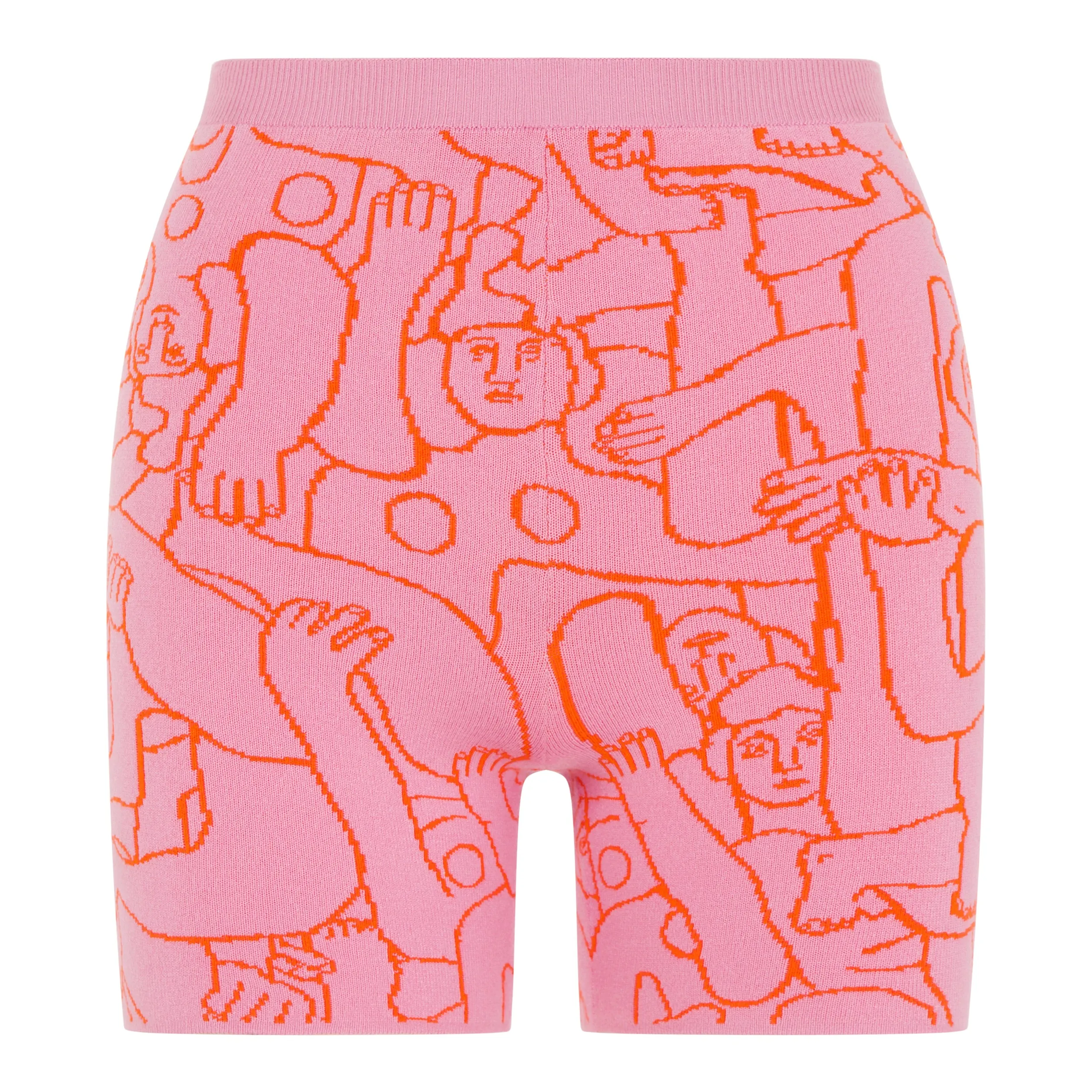 Human Mess Knitted Shorts (Pink/Orange) (Try-on)