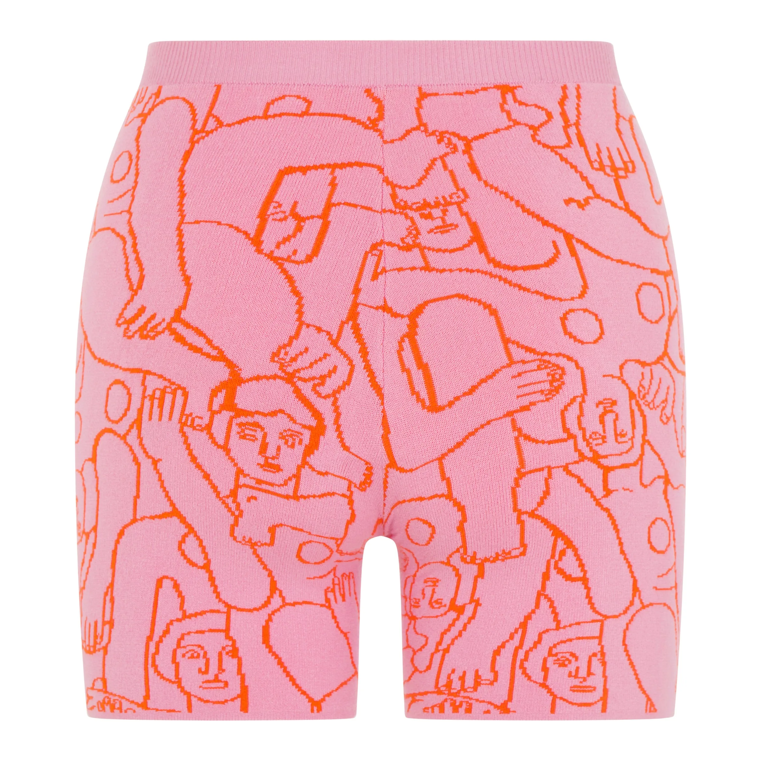 Human Mess Knitted Shorts (Pink/Orange) (Try-on)