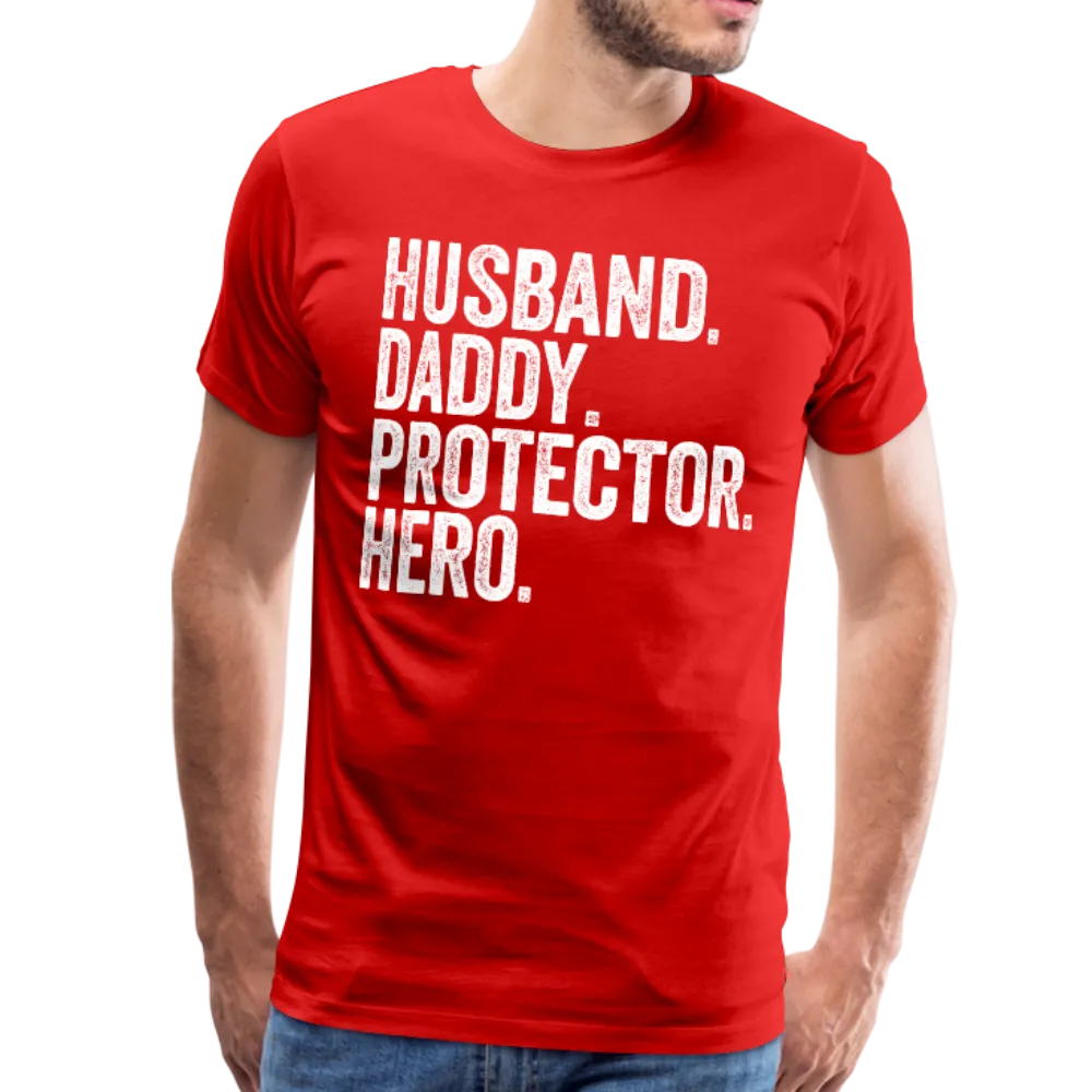 Husband Daddy Protector Hero Men's Premium T-Shirt
