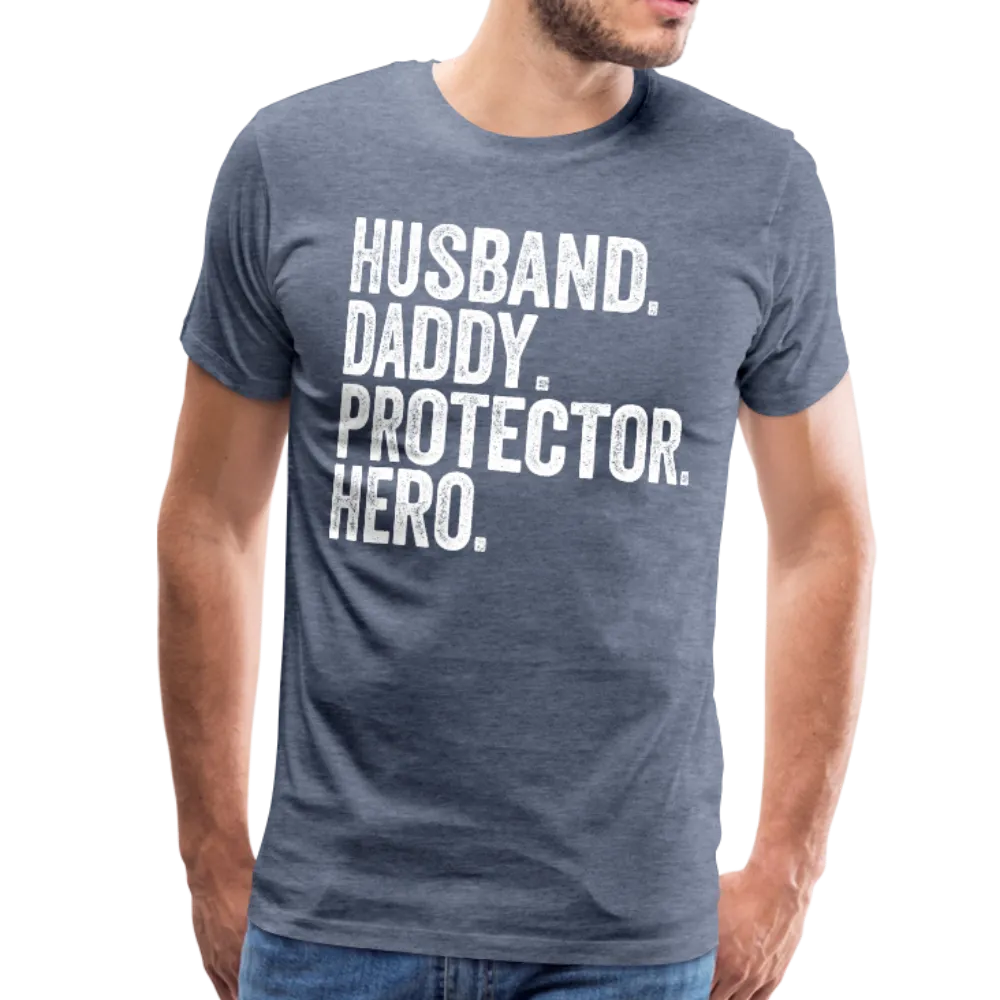 Husband Daddy Protector Hero Men's Premium T-Shirt
