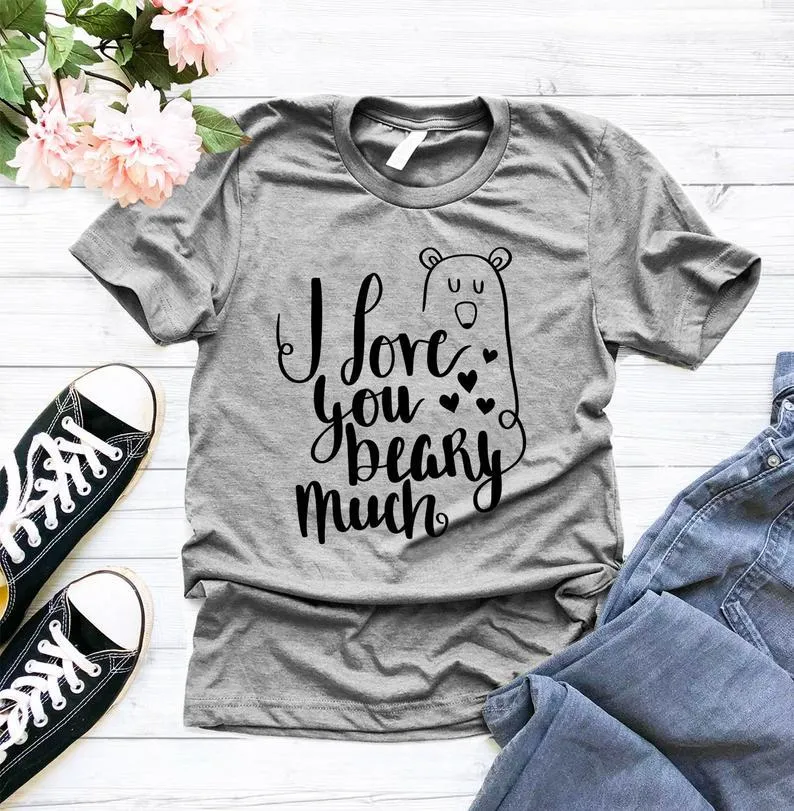 I love You Shirt Beary Much  I love You T-Shirt funny tshirt