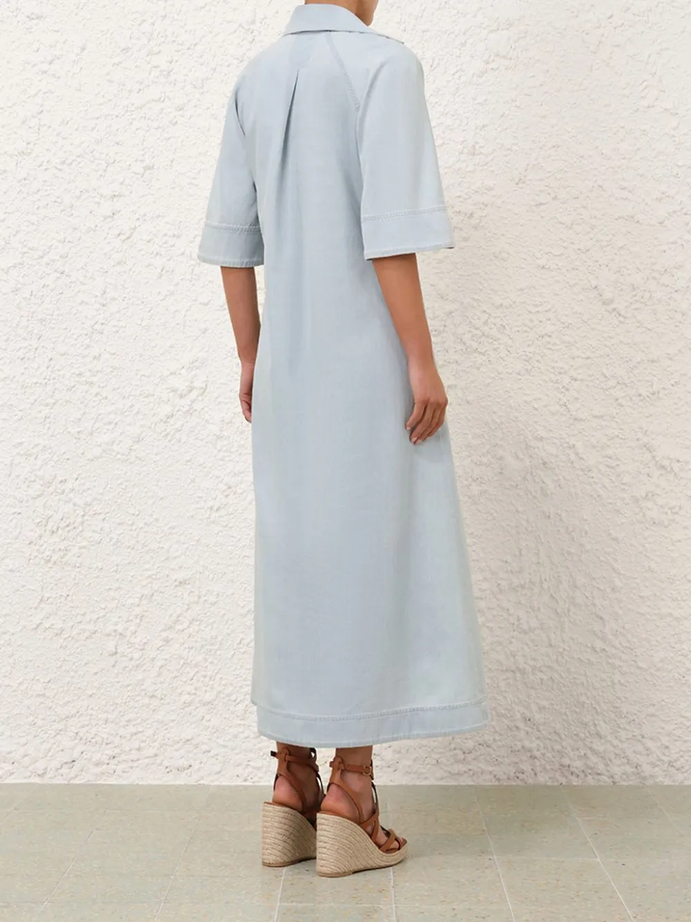 Ice Storm Acacia Denim Midi Dress