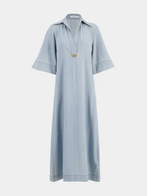 Ice Storm Acacia Denim Midi Dress