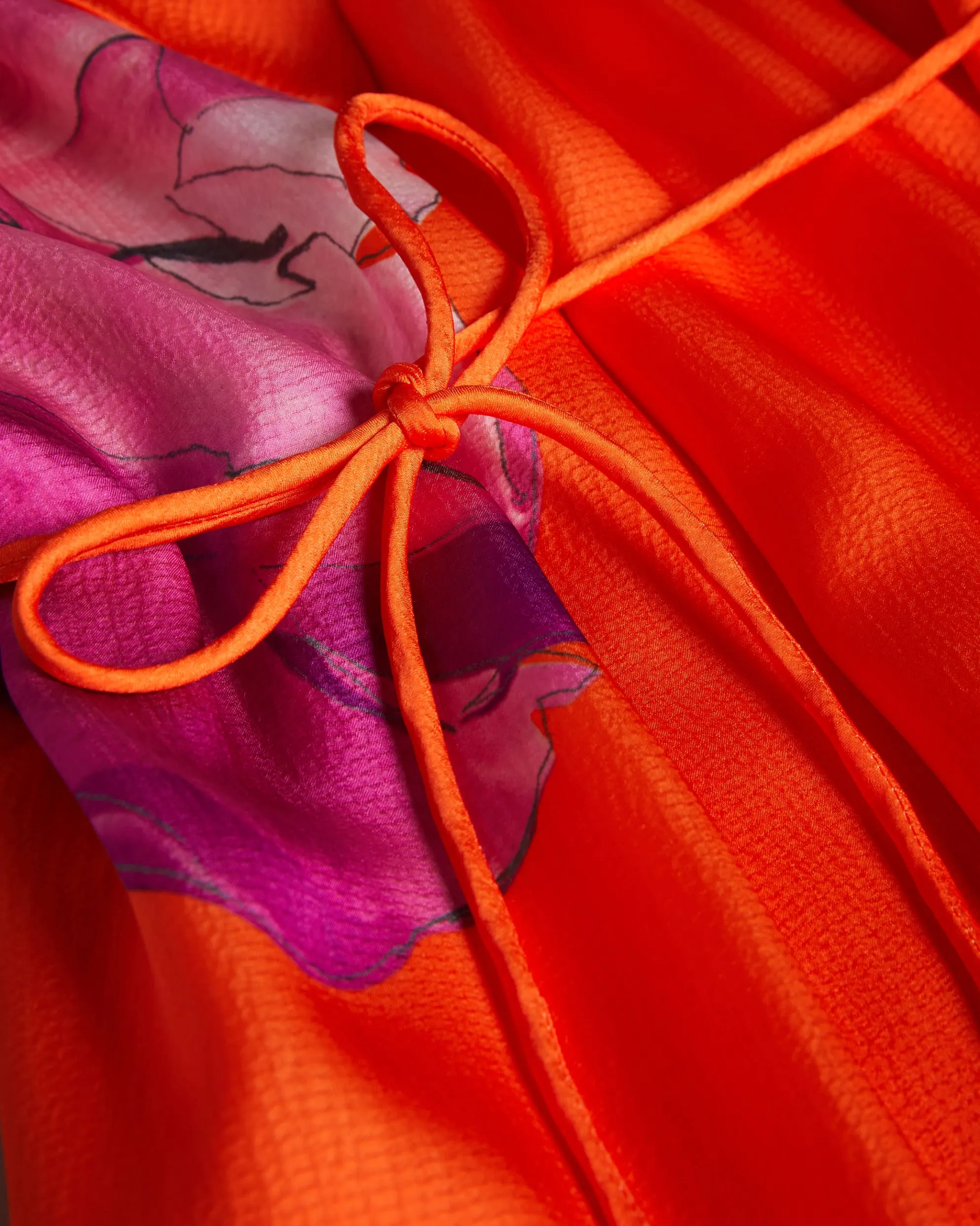 Immia Halterneck Swing Dress - Bright Orange