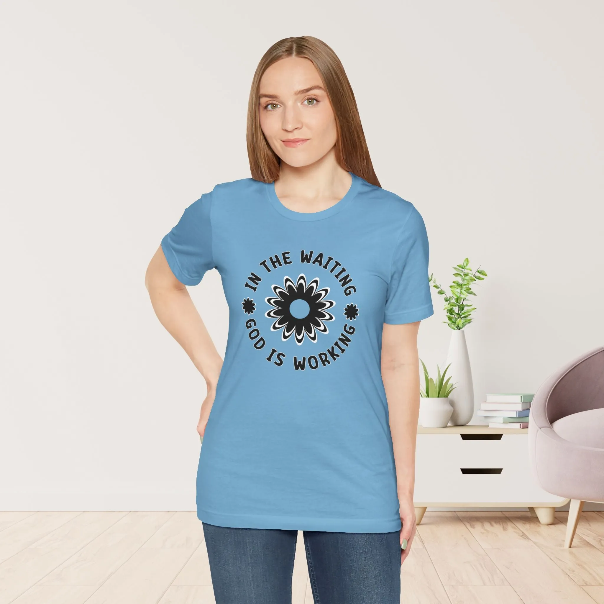 In the Waiting God is Working Soft Cotton Tee - Christian Shirt