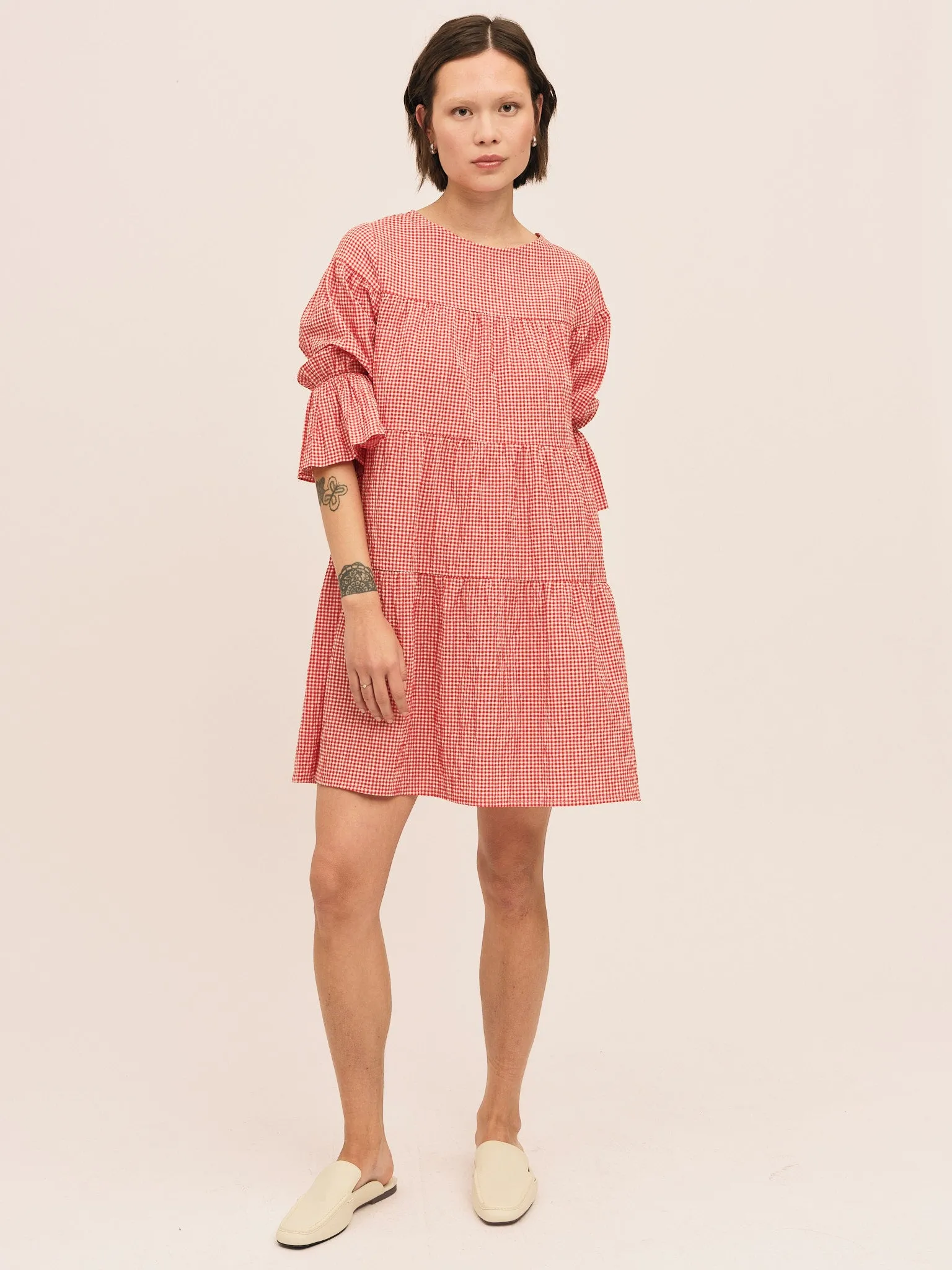 Indiana Dress - Poppy Red Checked