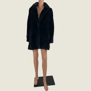 Indikah Black Faux Fur Women's Jacket S/M