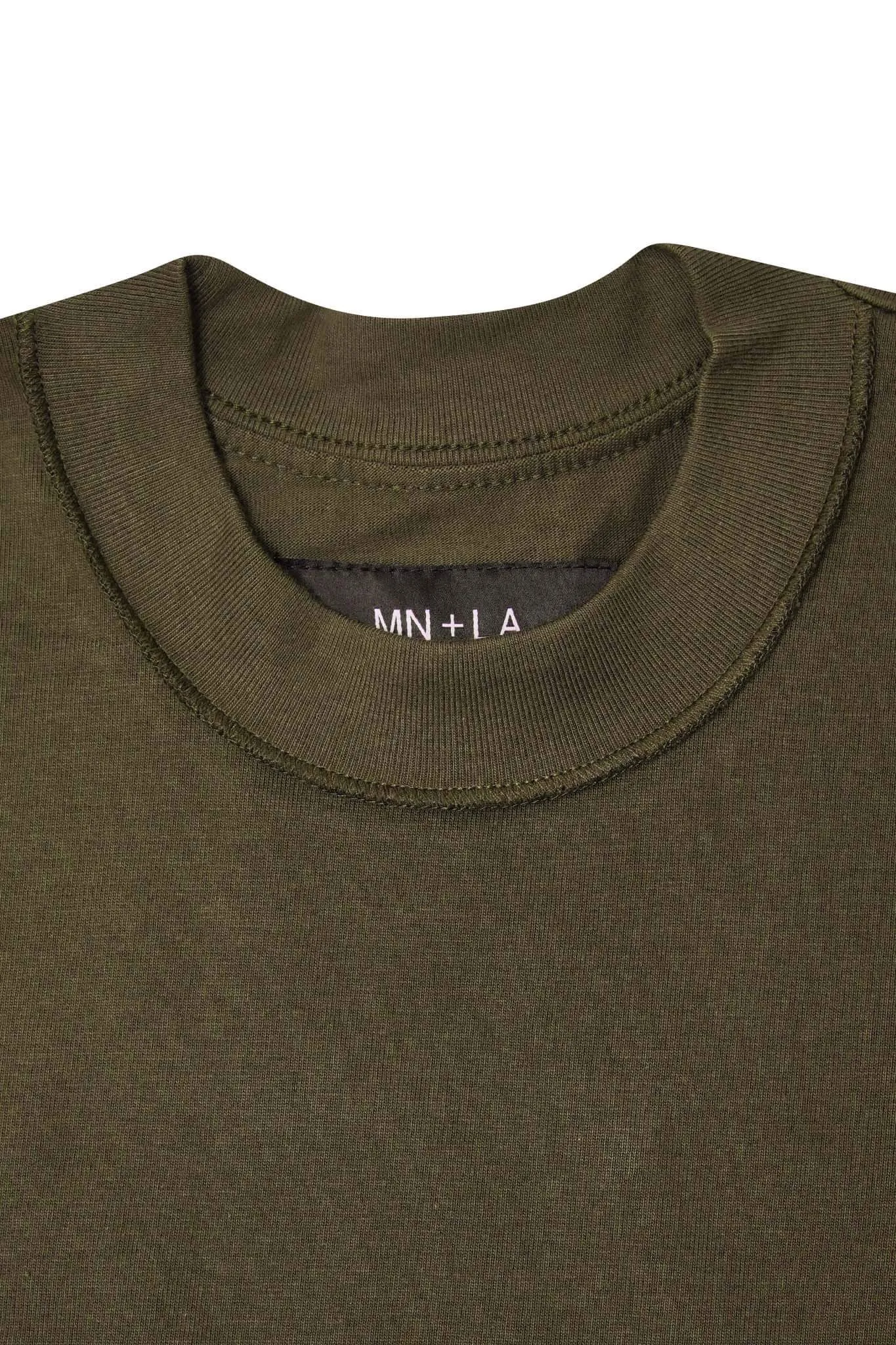 INSIDE OUT TOPSHELF TEE IN OLIVE