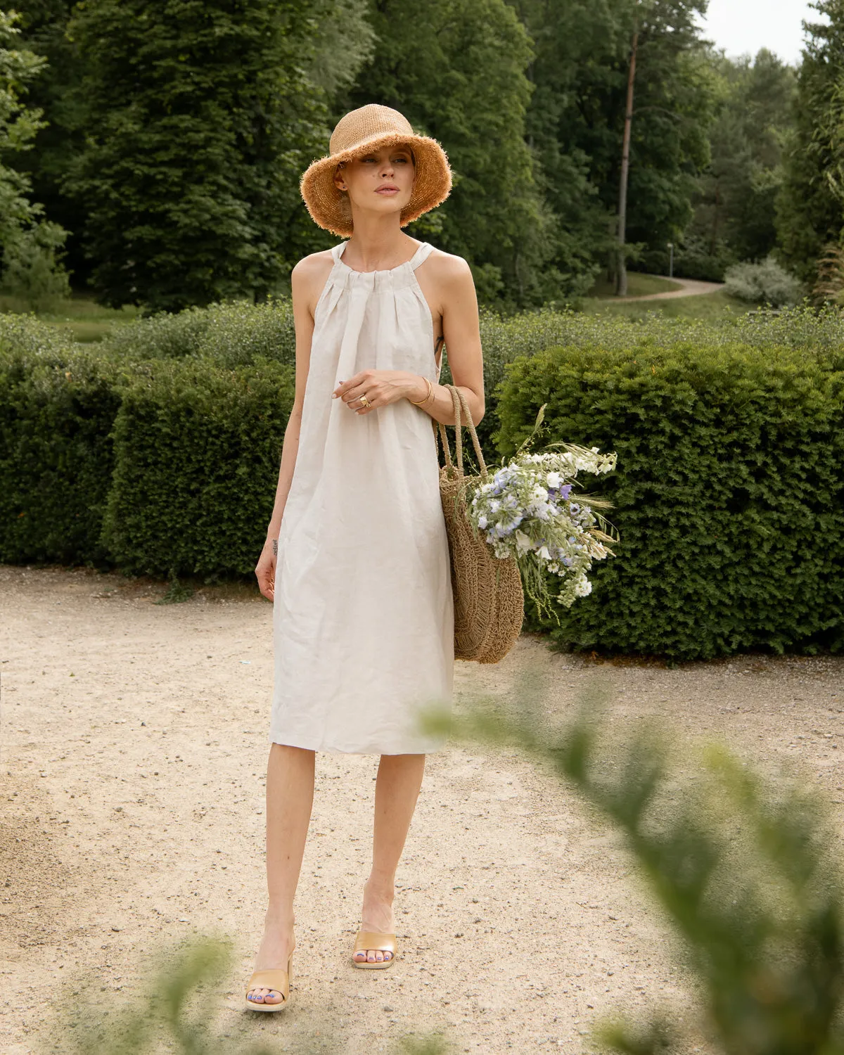 Ipanema - Linen Dress in Beige