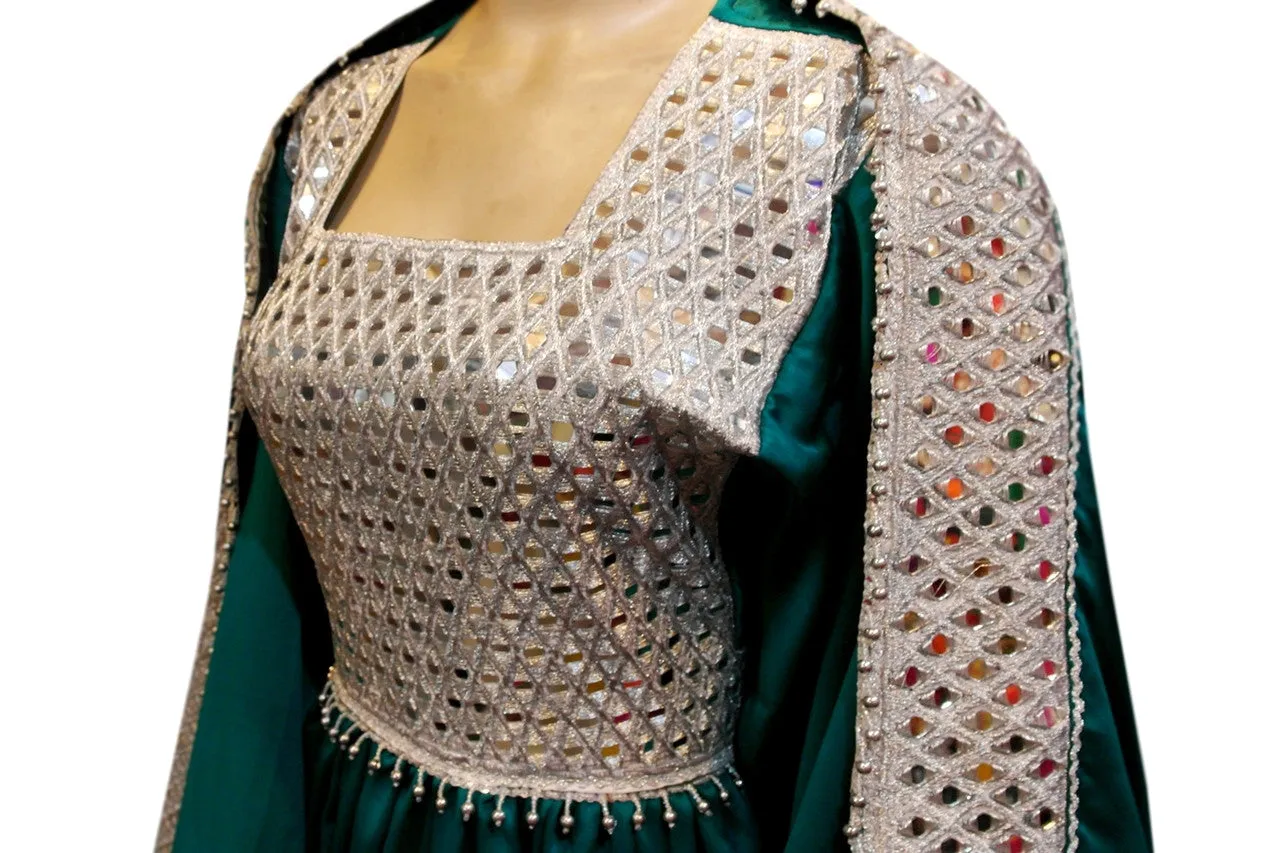 Islamic Bridal Wear In Teal Color Muslim Wedding Dresses