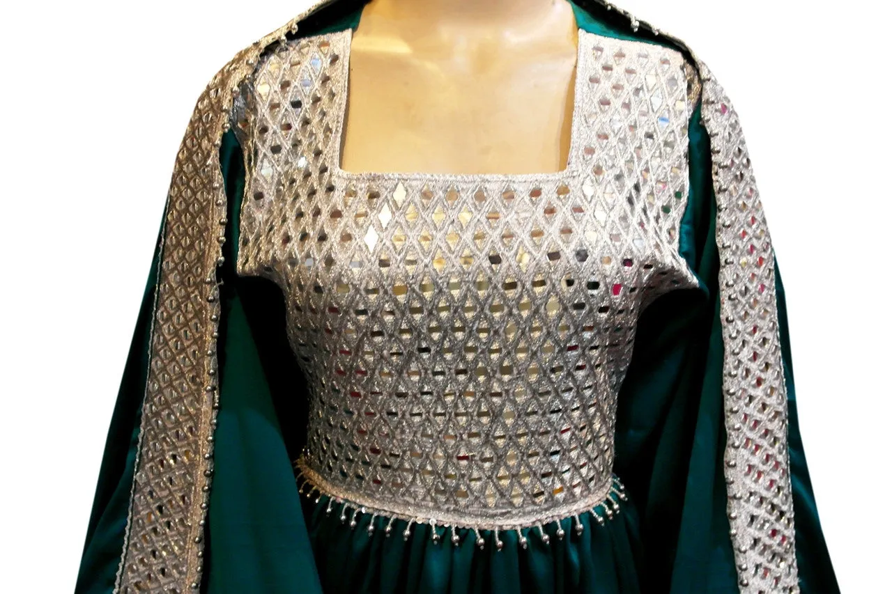 Islamic Bridal Wear In Teal Color Muslim Wedding Dresses